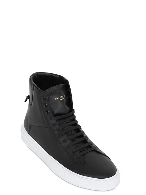 givenchy urban street leather sneakers black|Givenchy white high top sneakers.